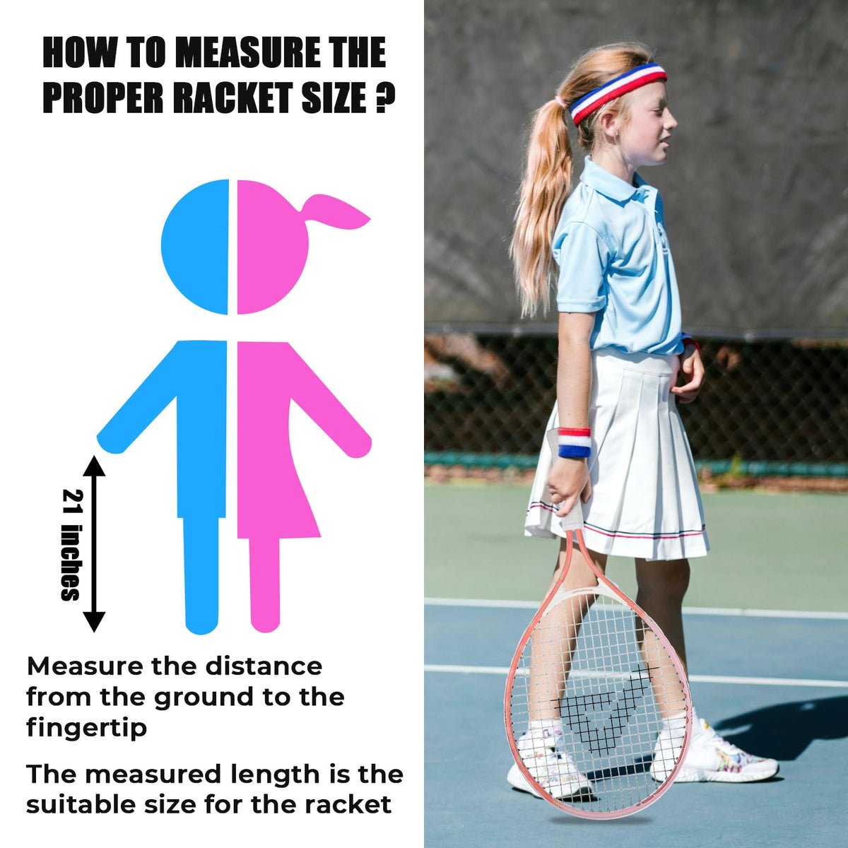 AMA SPORT Kids Tennis Racket for Junior Toddlers Starter Kit 17-25" Tennis Racquet for Girls and Boys with 420D Nylon Shoulder Strap Bag