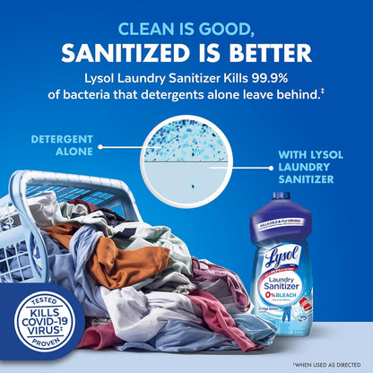 Lysol Laundry Sanitizer Liquid, Detergent Additive, Lavender, 90oz