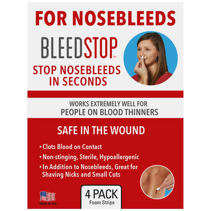 BleedStop™ First Aid Powder for Blood Clotting, Trauma Kit, Blood Thinner Patients, Camping Safety, and Survival Equipment for Moderate to Severe Bleeding Wounds or Nosebleeds - 4 (15g) Pouches