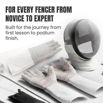 Fencing Glove, 3-Weapon Washable, Pro-Grip Silicone Design, Foil Epee and Saber, Competition Approved