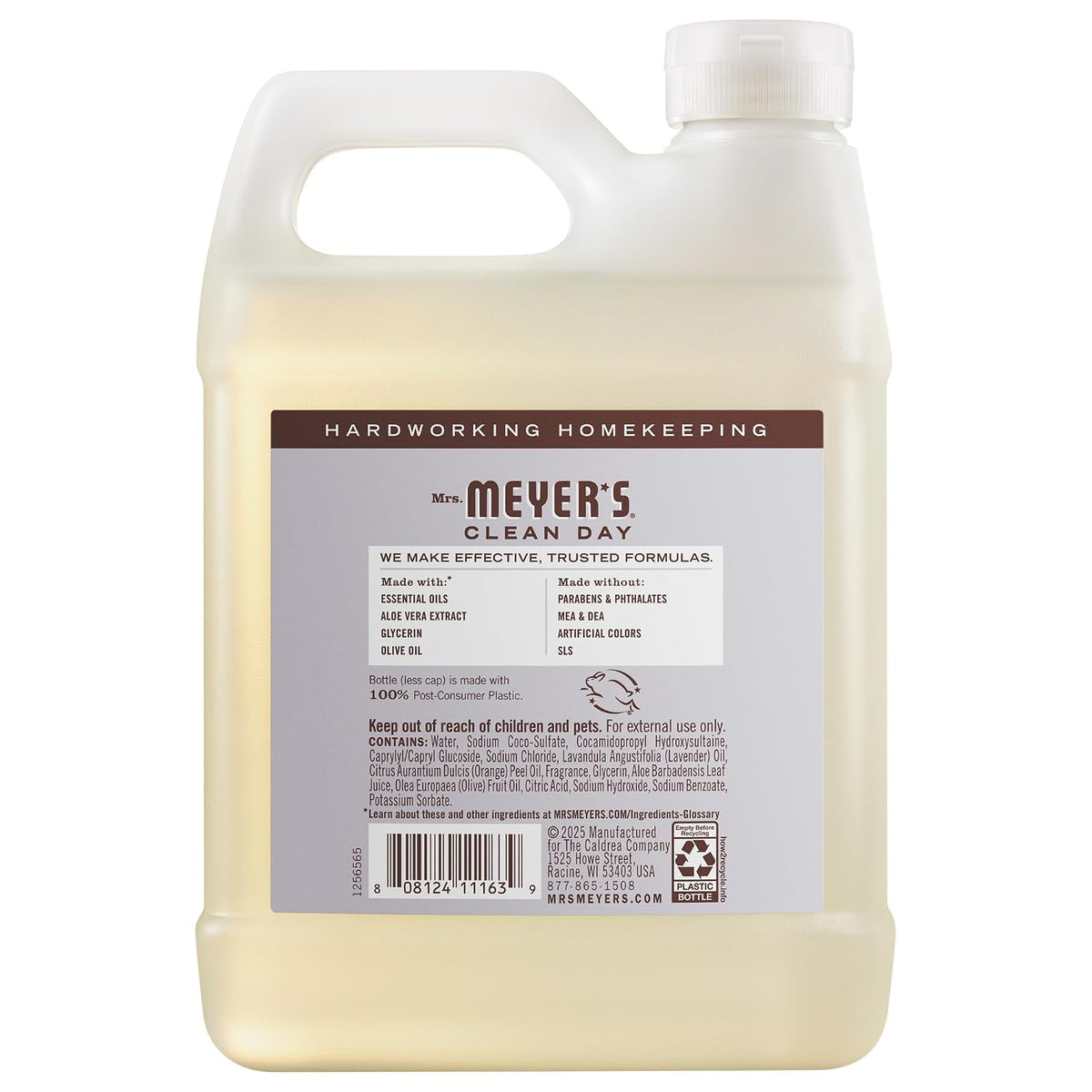 Mrs. Meyer's Clean Day, Hand Soap Refill, Lavender Scent, 33 Fl Oz