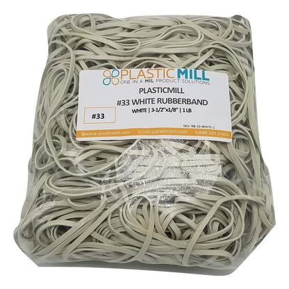 PlasticMill Rubber Bands - #33 Size - Red Rubberbands - 1LB/500 Count