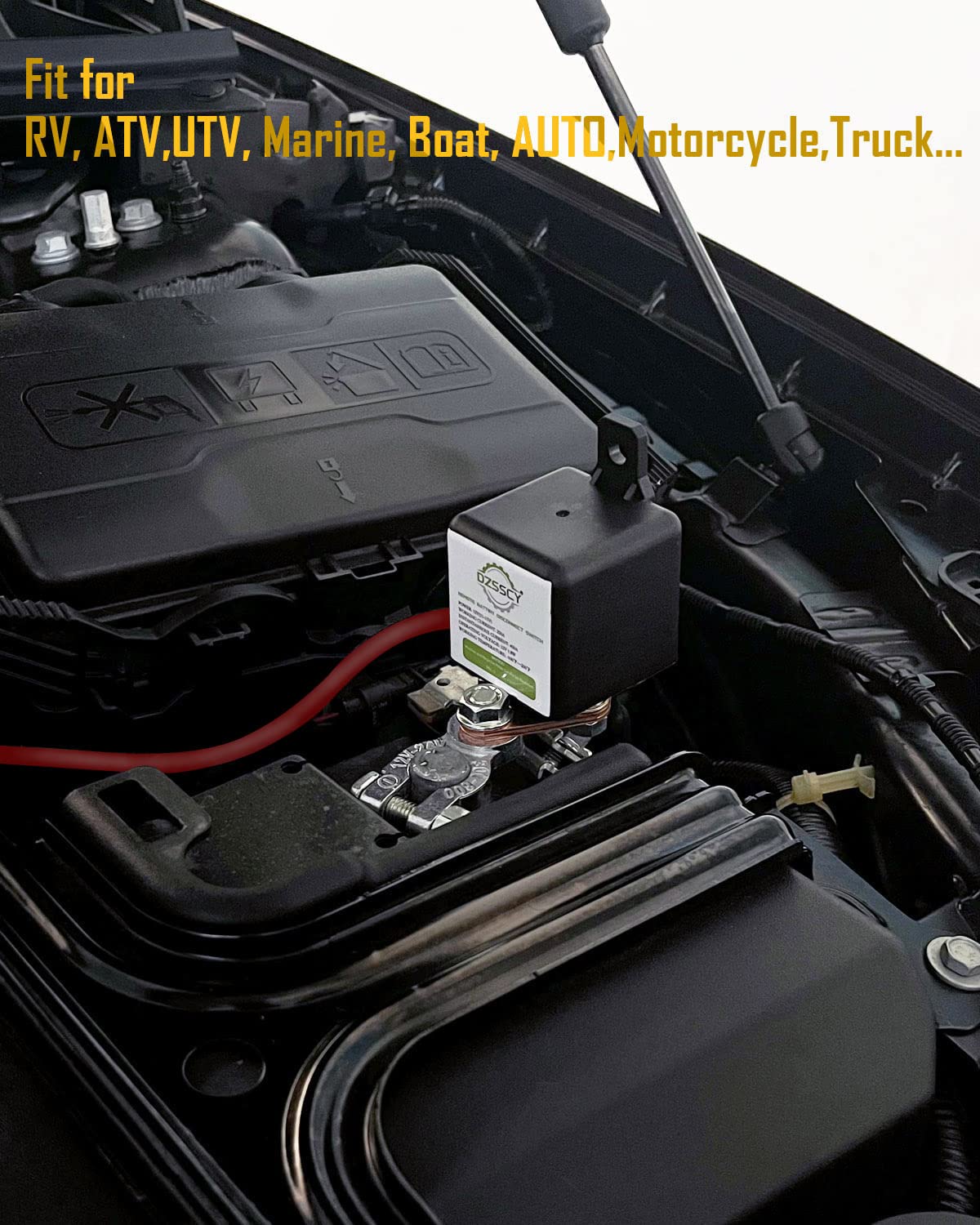 Remote Battery Disconnect Switch 12v, 250A, Upgrade Prevent Battery Drain, Disconnect Negative Car Kill Switch Anti-Theft, Remote Battery Kill Switch for Car, Truck, RV