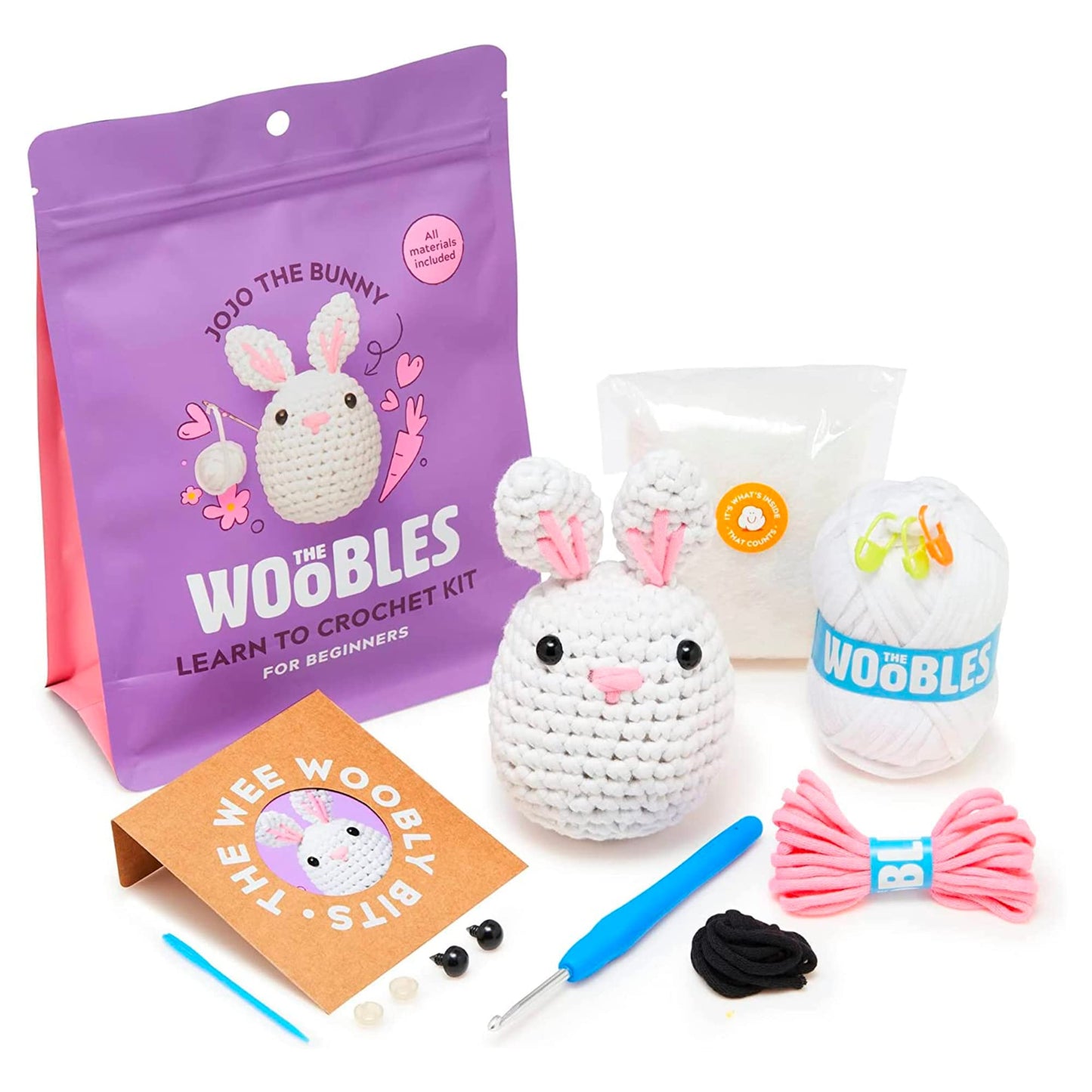 The Woobles Crochet Kit for Beginners - Easy Arts and Crafts Knitting & Crochet Animals Kit As Seen On Shark Tank - Pierre The Penguin