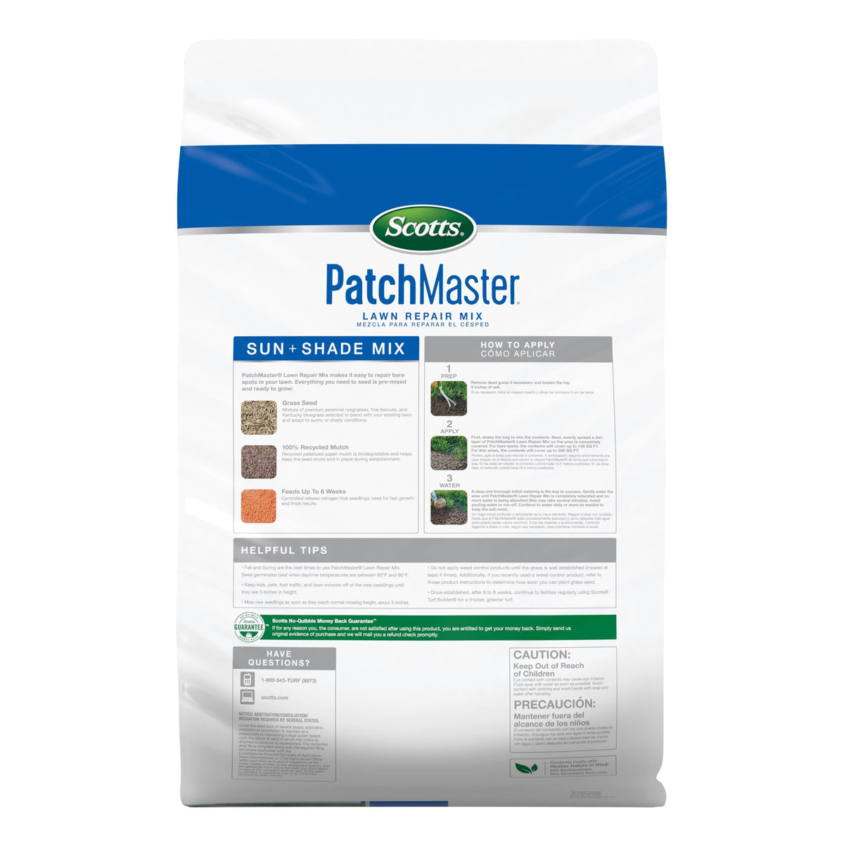 Scotts PatchMaster Lawn Repair Mix Sun + Shade Mix, 4.75 lbs.