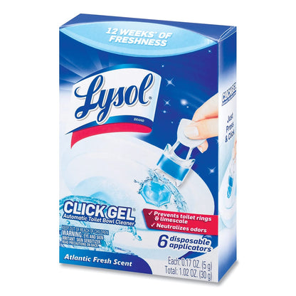 Lysol Click Gel Toilet Bowl Cleaner, Gel Stamp, Lavender, 6 Count
