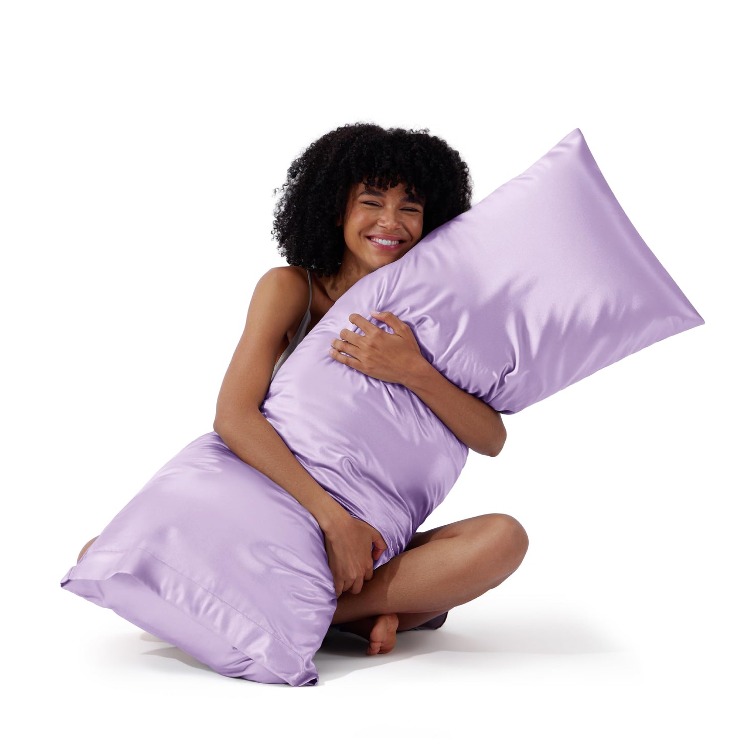 Bedsure Satin Pillowcase, Similar to Silk Pillow Cases Queen Size Set of 2, Cooling Pillow Case Covers with Envelope Closure, Room Decor Valentine Gifts for Women Men, Silver Grey, 20x30 Inches, 2pcs