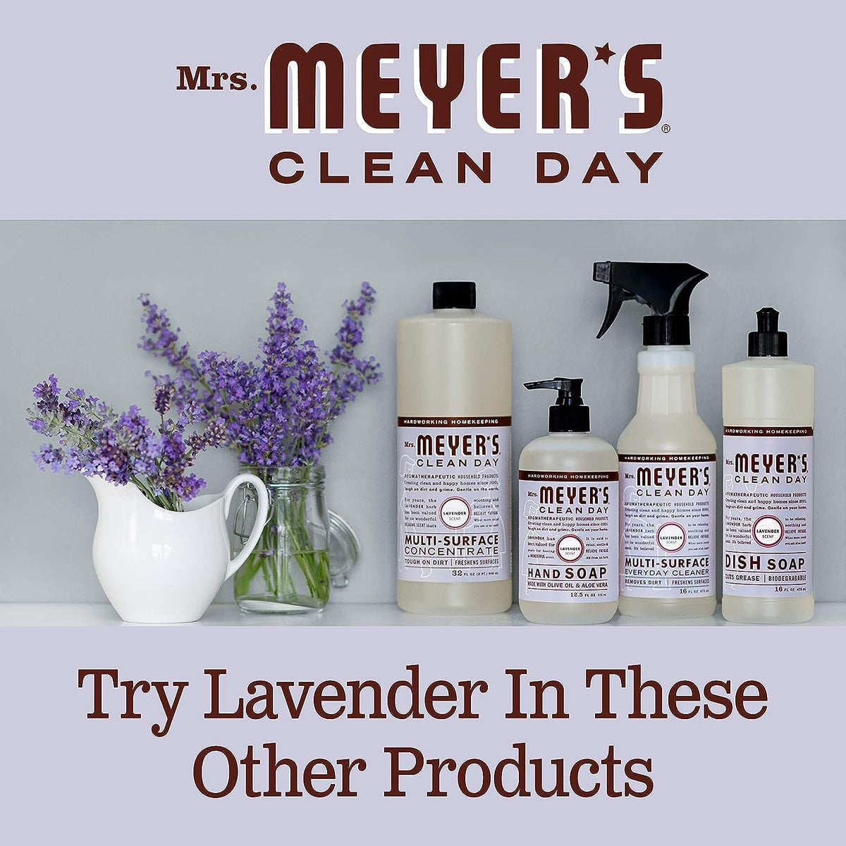 MRS. MEYER'S CLEAN DAY Laundry Detergent, Lavender, 64 fl oz
