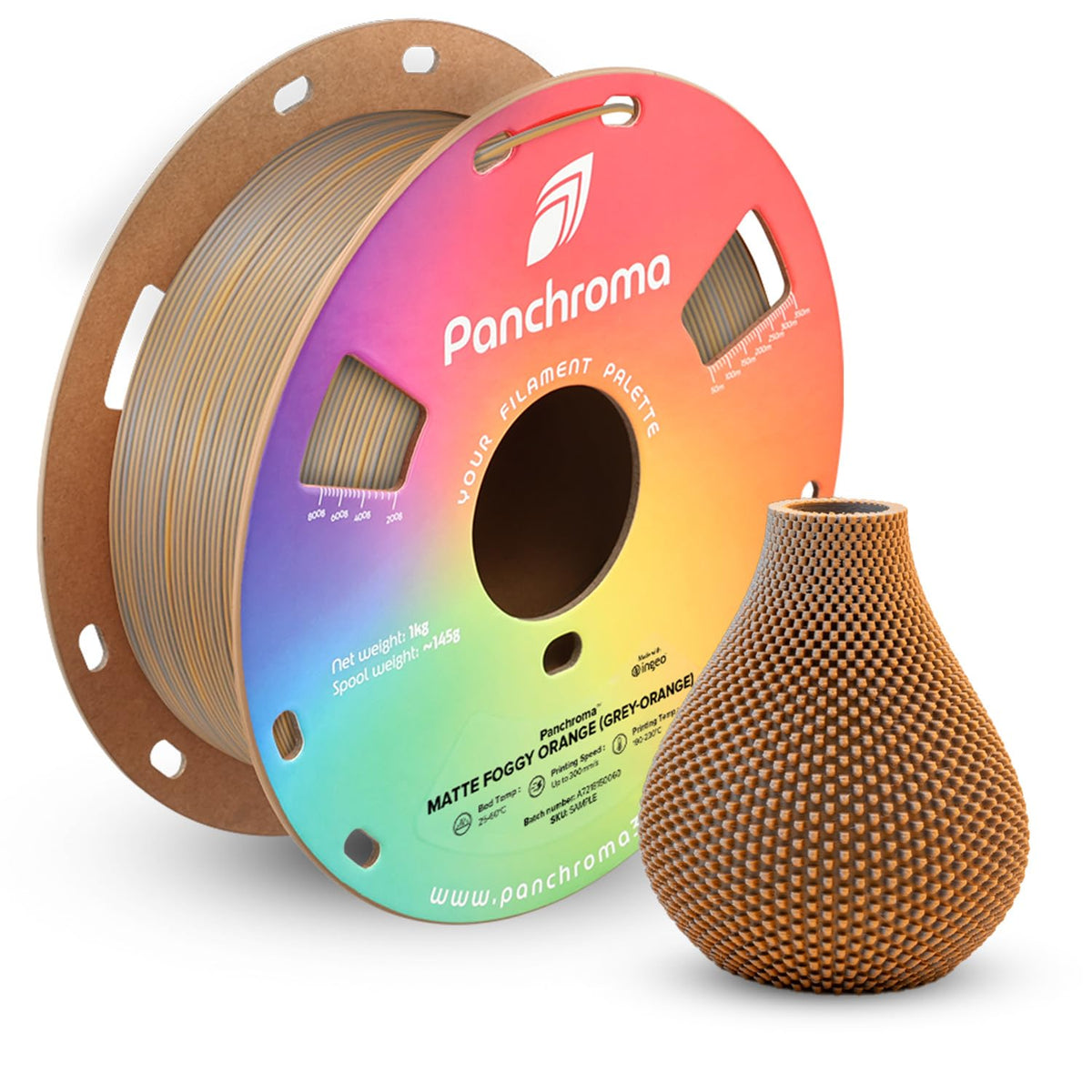 Polymaker Panchroma Matte PLA Filament 1.75mm, 1kg, Charcoal Black