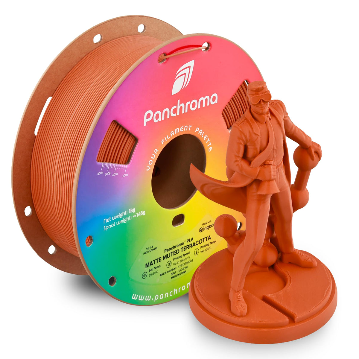 Polymaker Panchroma Matte PLA Filament 1.75mm, 1kg, Charcoal Black