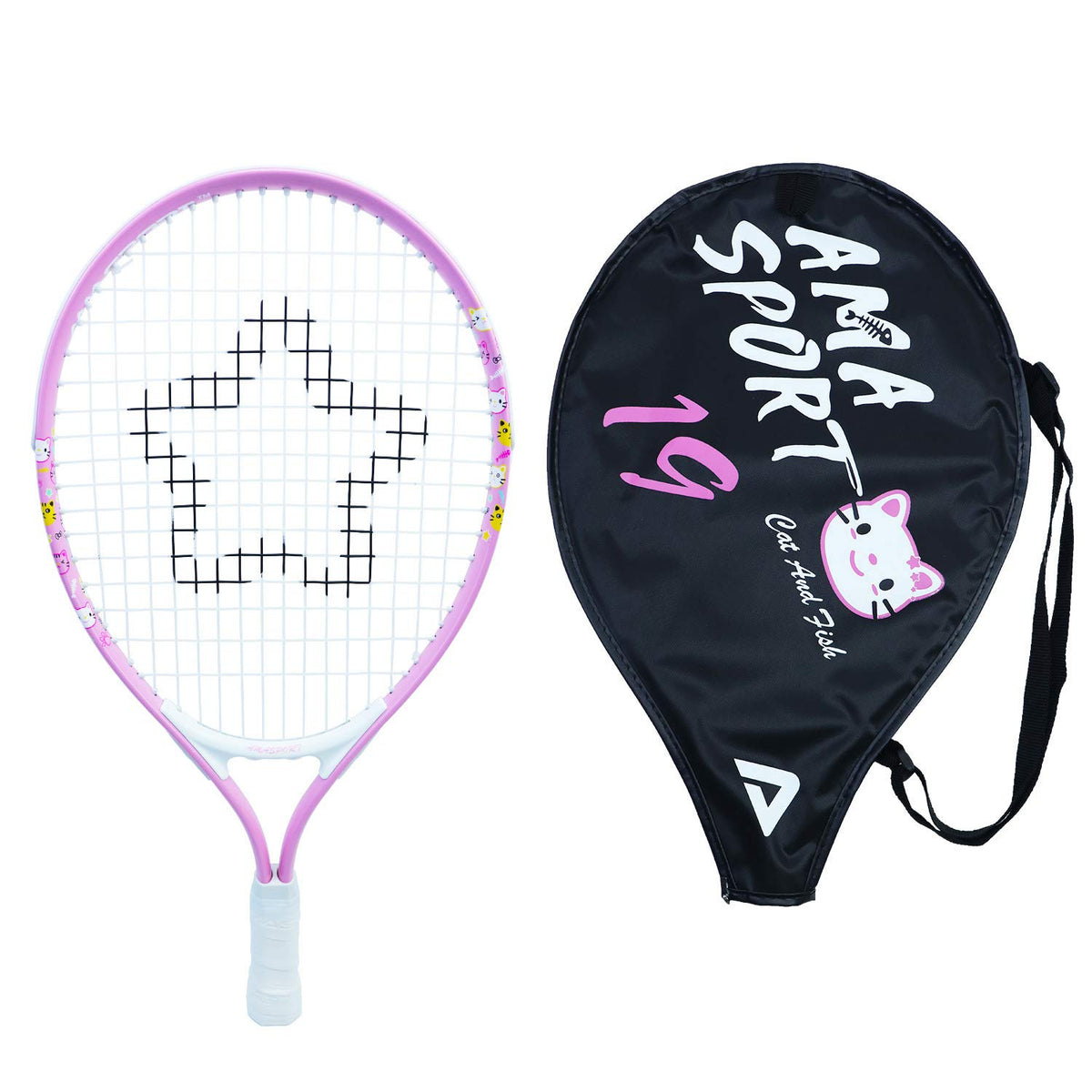 AMA SPORT Kids Tennis Racket for Junior Toddlers Starter Kit 17-25" Tennis Racquet for Girls and Boys with 420D Nylon Shoulder Strap Bag