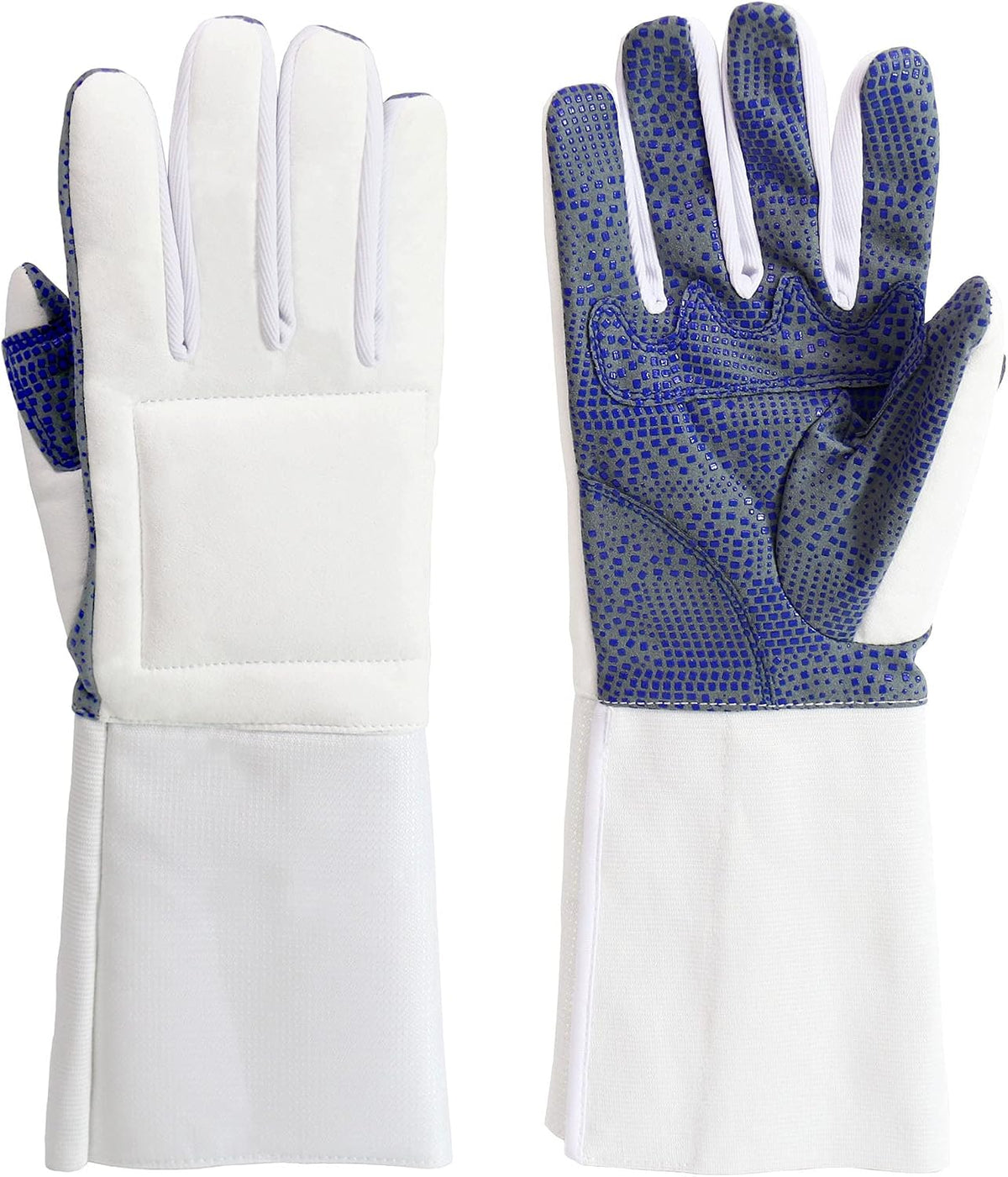 LEONARK Padded Fencing Glove for Foil Epee Sabre, Anti-Slip PU Dot Protective Fencing Bout Practice Glove with Shock Absorbing Pad, Long Forearm Sleeve Design, 1 Pack