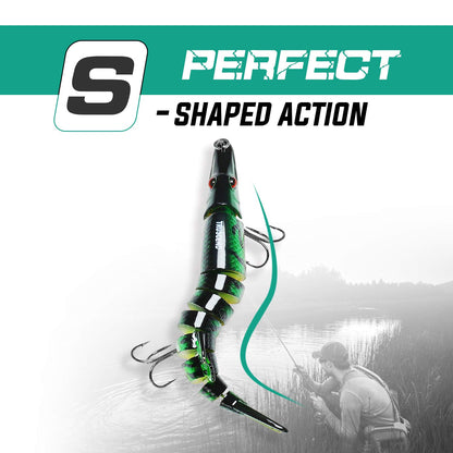 TRUSCEND Easy Catch Swimmax, Magic Noisy Turbulent Wiggling and Vibrating Action for More Bites, Lifelike Fishing Lures for All Species, Swimbait for Relax Family Fishing, Must-Have for Lovely Anglers