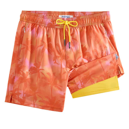 maamgic 2 in 1 Mens Swim Trunks 7 Inch Swim Shorts Swim Suits Board Shorts