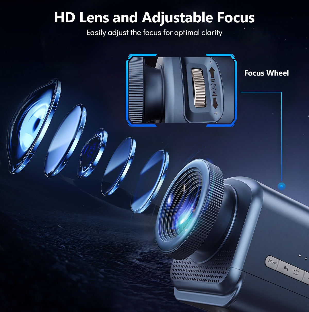 Rossetta 3D Projector with 60 Scenes, Galaxy Star Projector for Room Decor