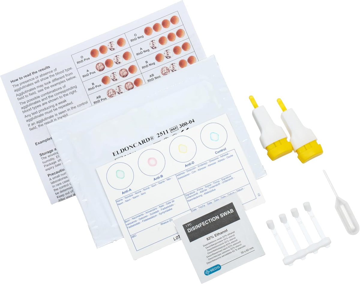 Eldoncard INC Blood Type Test, 1 Pack
