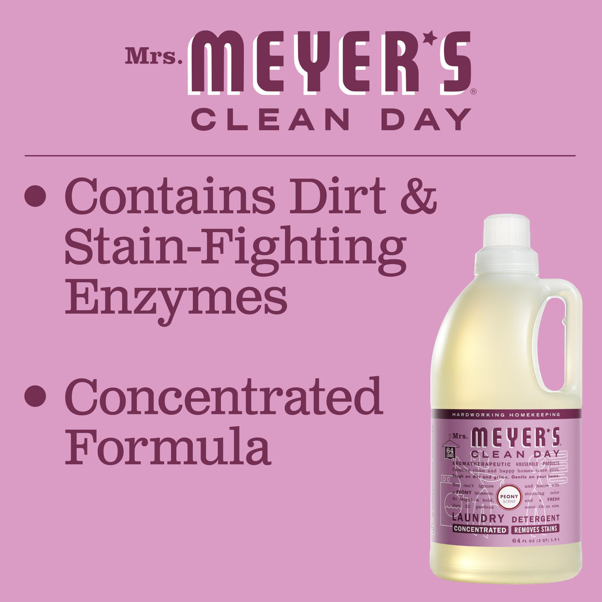 MRS. MEYER'S CLEAN DAY Laundry Detergent, Lavender, 64 fl oz