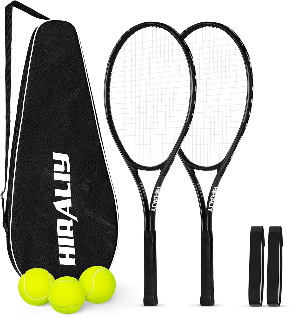 HIRALIY 27-Inch Tennis Racket for Adults with Ball and Carry Bag
