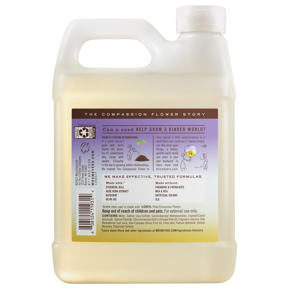 Mrs. Meyer's Clean Day, Hand Soap Refill, Lavender Scent, 33 Fl Oz