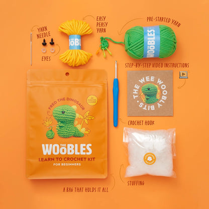 The Woobles Crochet Kit for Beginners - Easy Arts and Crafts Knitting & Crochet Animals Kit As Seen On Shark Tank - Pierre The Penguin