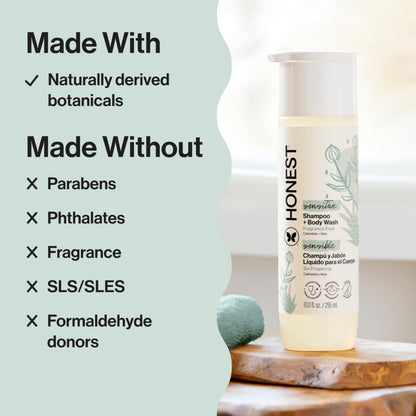 The Honest Company Shampoo & Body Wash, Tear-Free, Lavender Calm, 10 fl oz