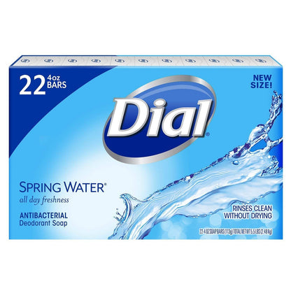 Dial Antibacterial Bar Soap, Calm & Soothe Lavender & Jasmine Deodorant Bar, 4oz (8 Bars)