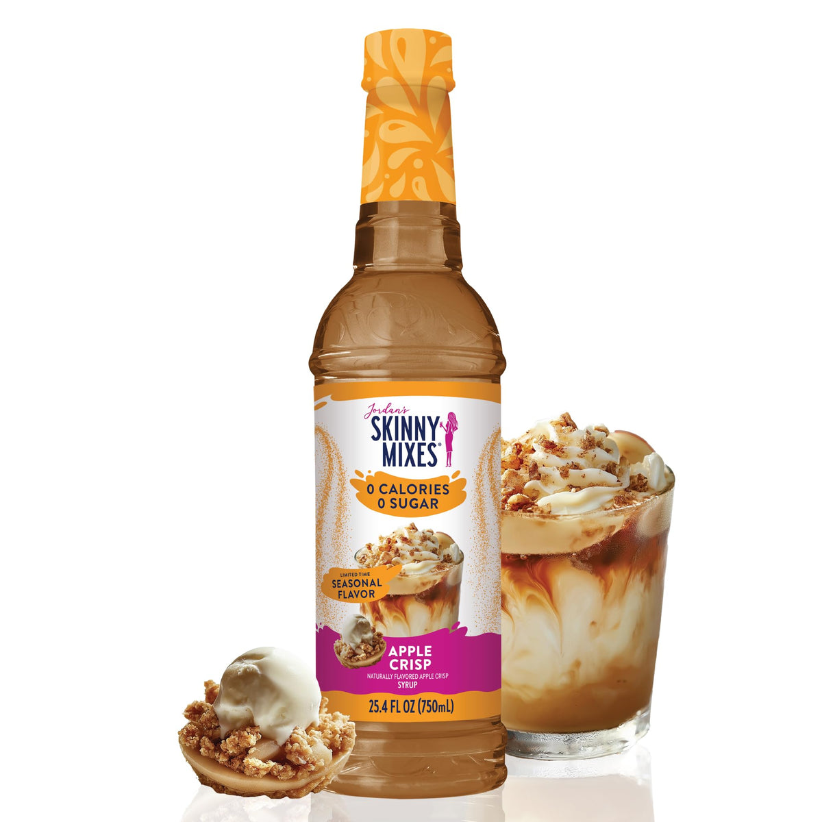 Jordan's Skinny Mixes Pumpkin Caramel Coffee Syrup, 25.4 fl oz