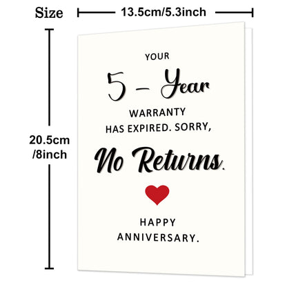 Funny 1st Anniversary Card, Anniversary Card Gifts for Men Women