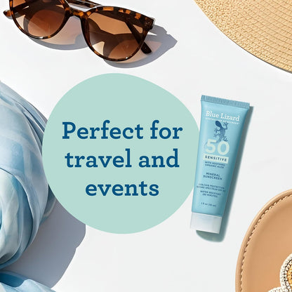 Blue Lizard Sensitive Mineral Sunscreen SPF 50 Sunscreen Lotion, 5 fl oz