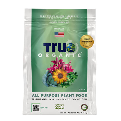 True Organic Blood Meal – High-Nitrogen Organic Fertilizer for Rapid Vegetative Growth – 3lb Bag Covers 104 Sq. Ft.