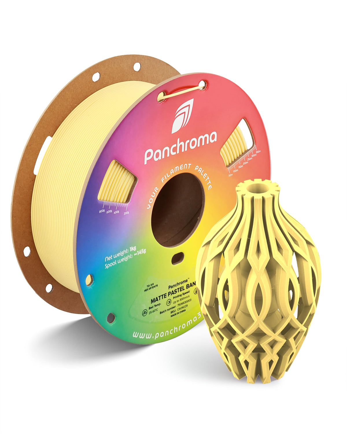 Polymaker Panchroma Matte PLA Filament 1.75mm, 1kg, Charcoal Black