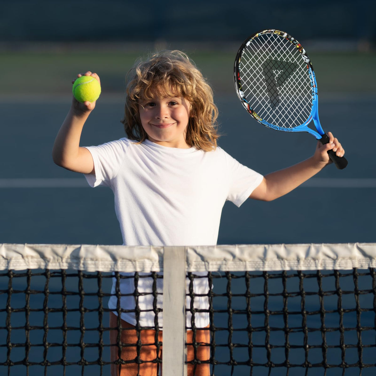 AMA SPORT Kids Tennis Racket for Junior Toddlers Starter Kit 17-25" Tennis Racquet for Girls and Boys with 420D Nylon Shoulder Strap Bag