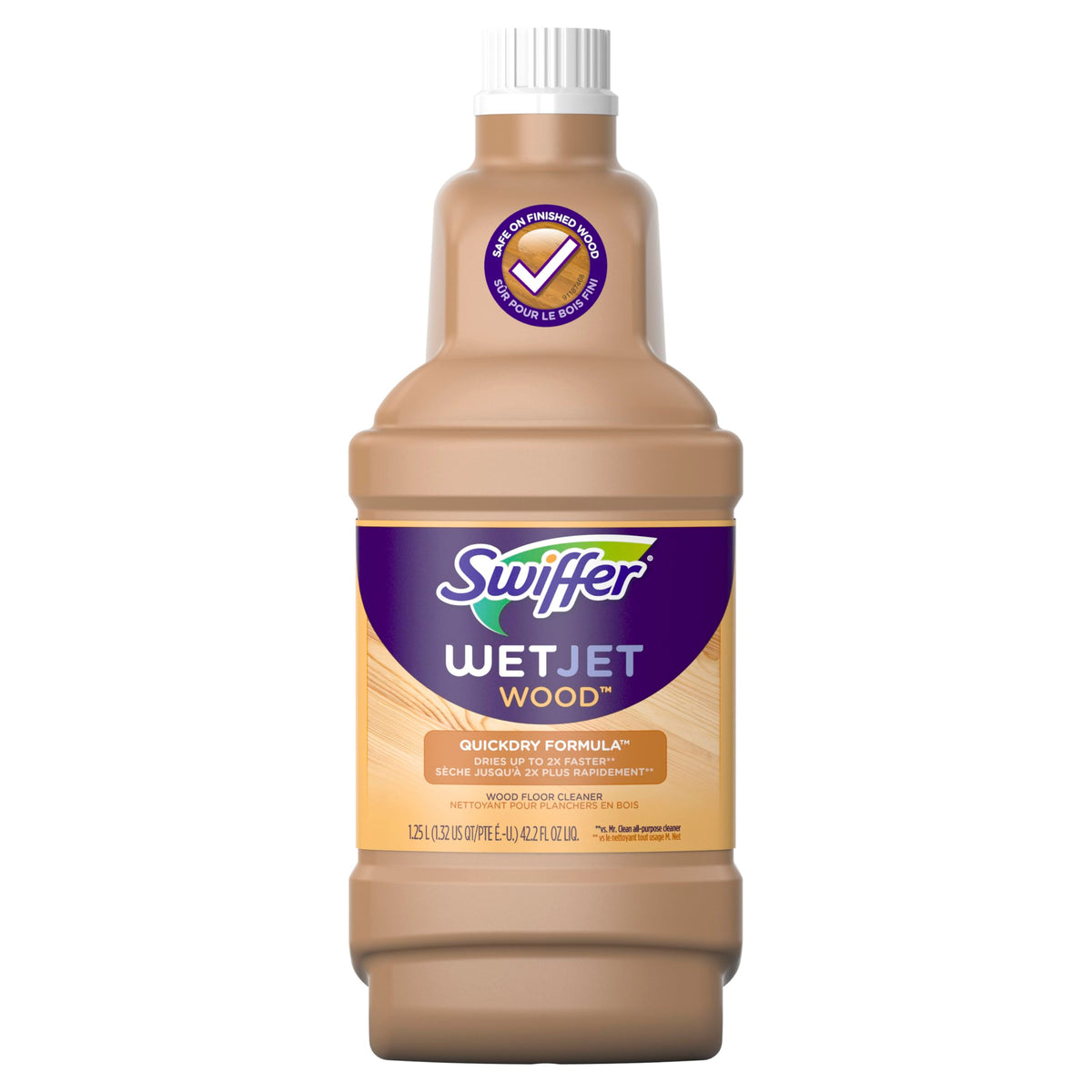 Swiffer WetJet Multi-Purpose Floor Cleaner Solution with Febreze Refill, Hardwood Floor Cleaner, Lavender Scent, 1.25 Liter -42.2 Fl Oz (Pack of 2)