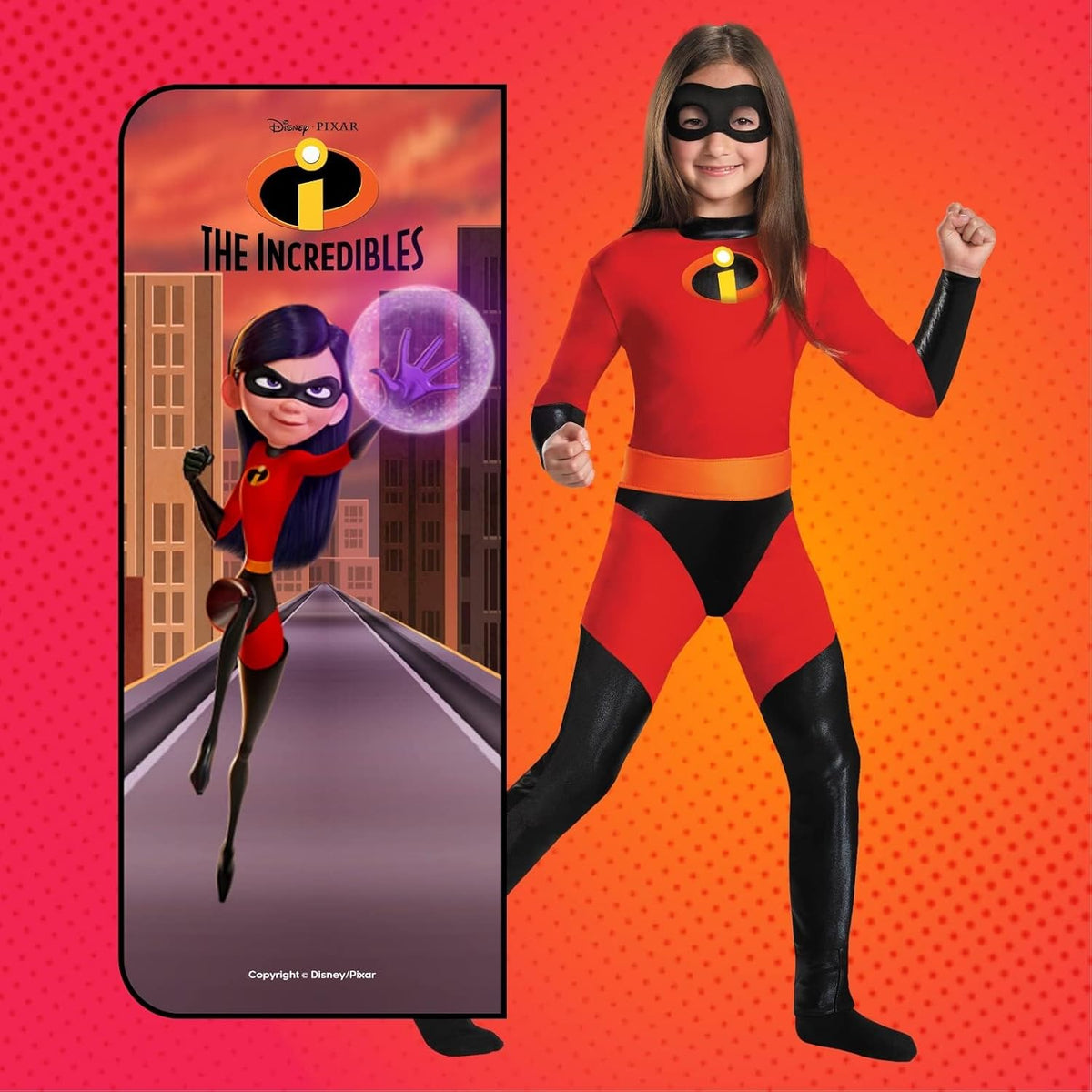 Disguise The Incredibles Violet Classic Costume, Official The Incredibles Costume for Girls, Small (4-6x)