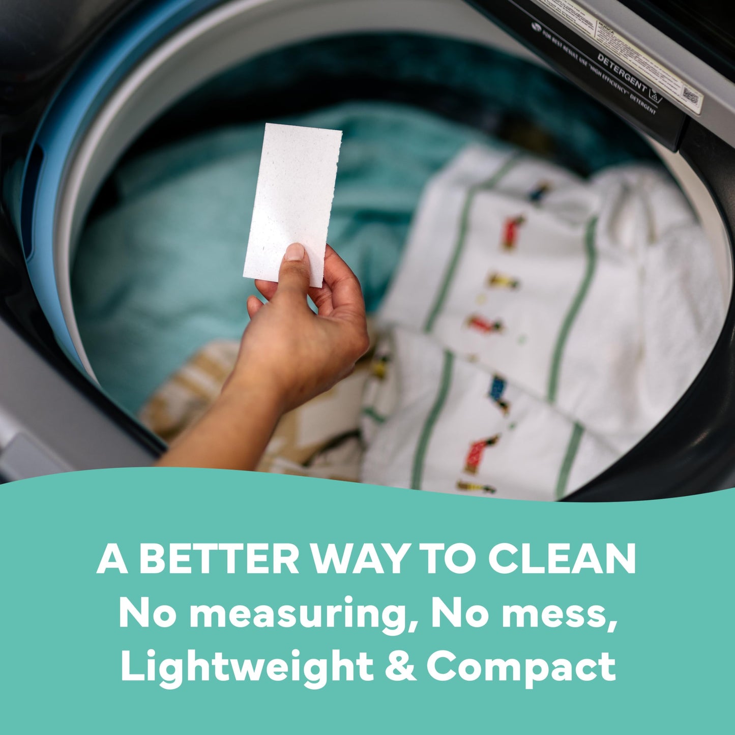 Tru Earth Compact Dry Laundry Detergent - Up to 128 Loads (64 Sheets) - Paraben-Free - Original Eco-Strip Liquidless Detergent, Travel - Fresh Linen | Packaging May Vary