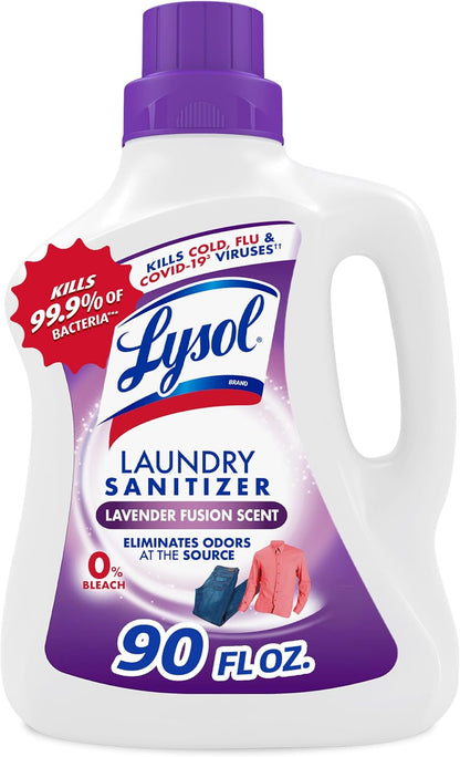 Lysol Laundry Sanitizer Liquid, Detergent Additive, Lavender, 90oz
