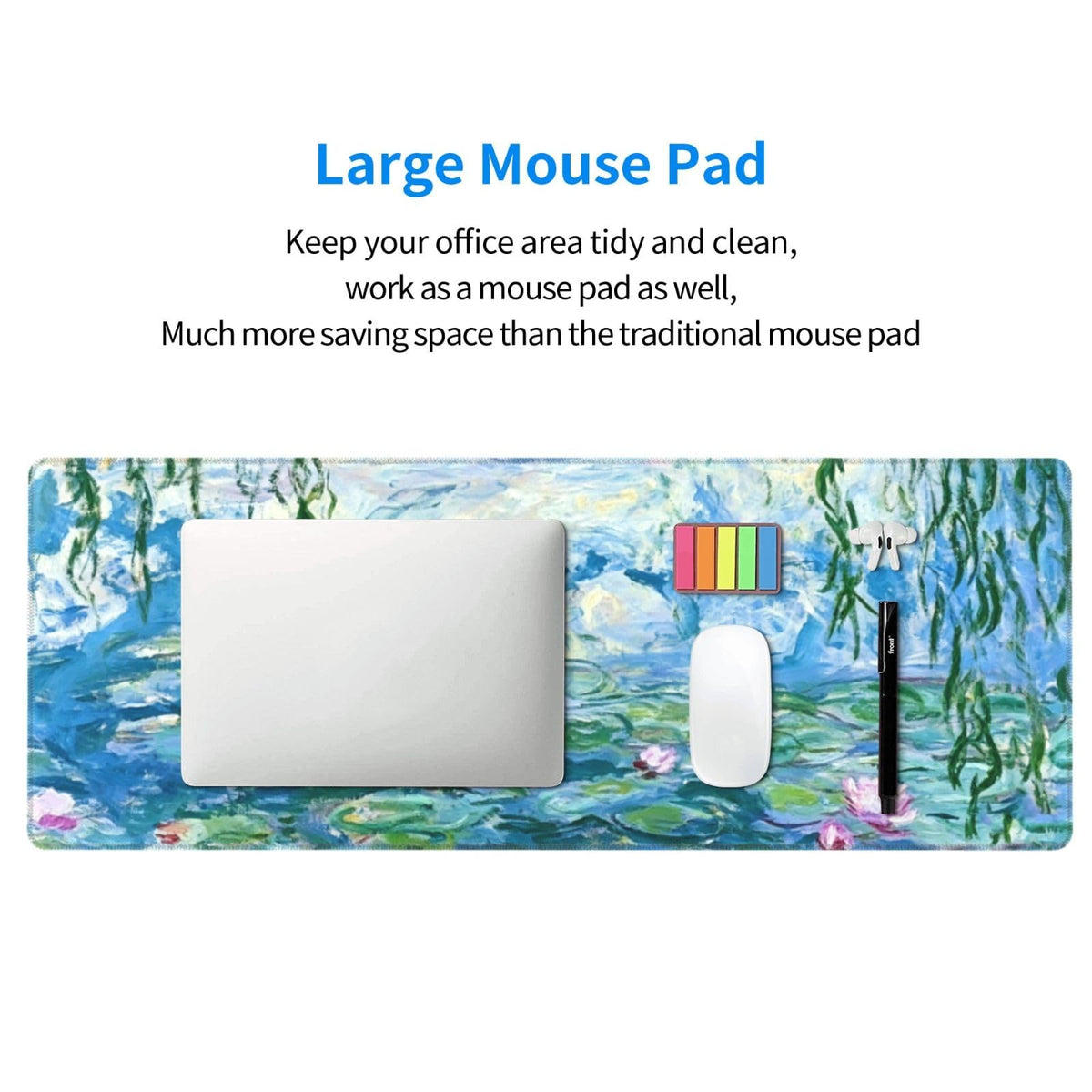 Gaming Mouse Pad, Large Black and Green Line Topographic Mousepad Laptop, Extended Mouse Mat, Long XL Waterproof Keyboard Pads, Big Non-Slip Mousepads for Game Office Home, 31.5 x 11.8 in
