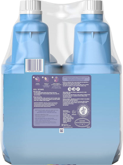 Swiffer WetJet Multi-Purpose Floor Cleaner Solution with Febreze Refill, Hardwood Floor Cleaner, Lavender Scent, 1.25 Liter -42.2 Fl Oz (Pack of 2)