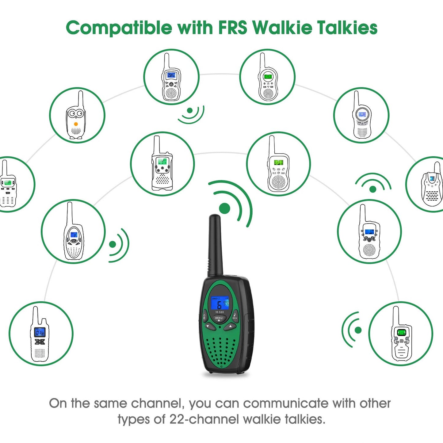 Two Way Radios for Adults, Topsung M880 FRS Walkie Talkie Long Range with VOX Belt Clip/Hands Free Walki Talki with Noise Cancelling for Women Kids Camping Hiking Cruise Ship (Orange 2 in 1)