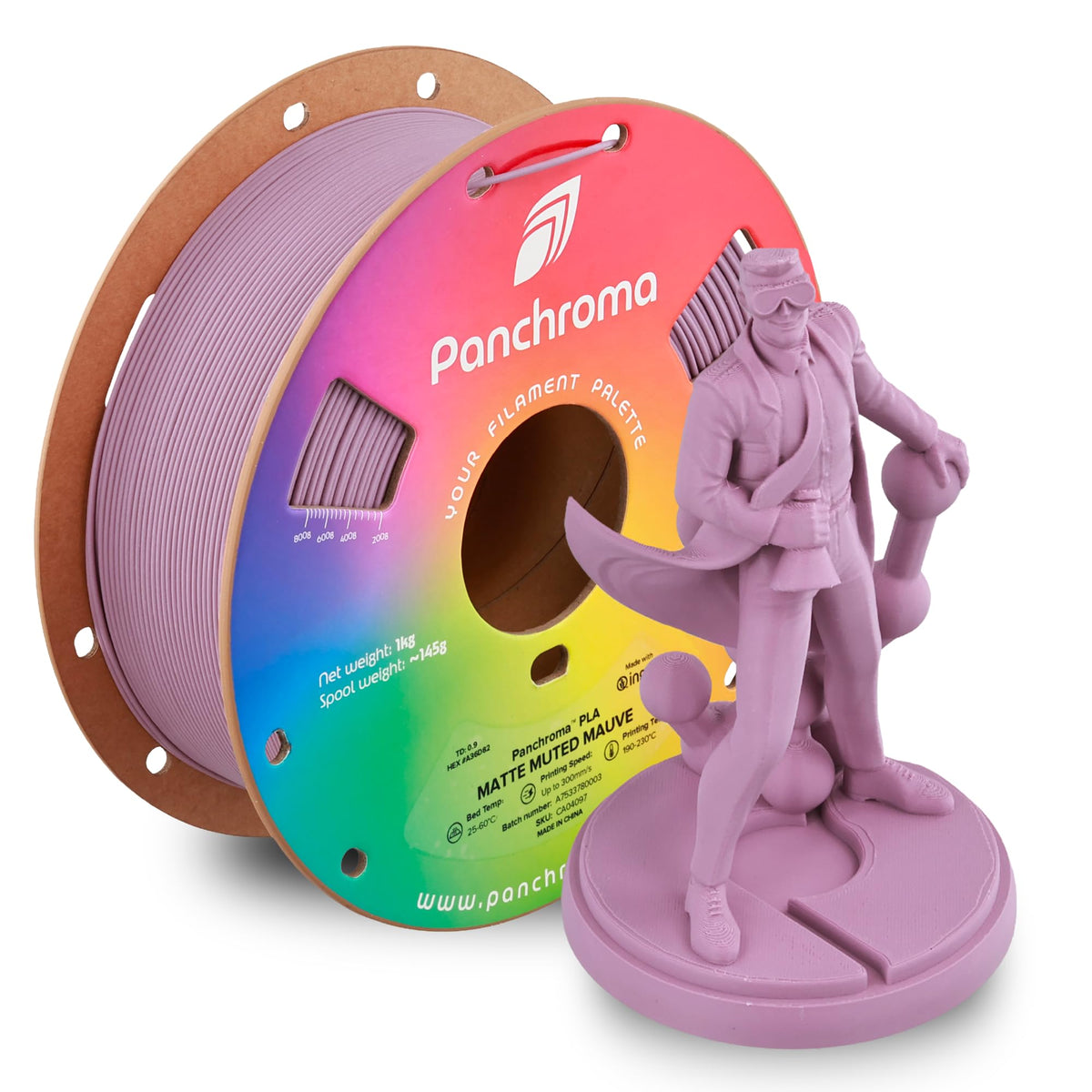 Polymaker Panchroma Matte PLA Filament 1.75mm, 1kg, Charcoal Black