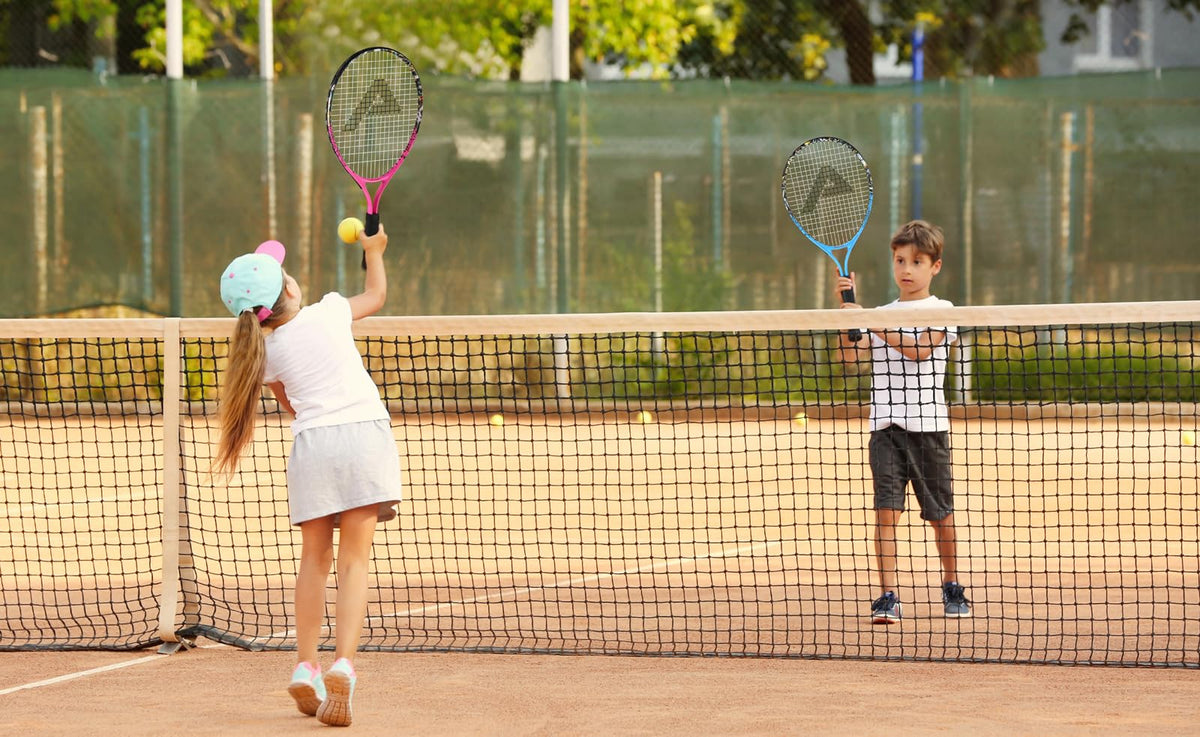 AMA SPORT Kids Tennis Racket for Junior Toddlers Starter Kit 17-25" Tennis Racquet for Girls and Boys with 420D Nylon Shoulder Strap Bag