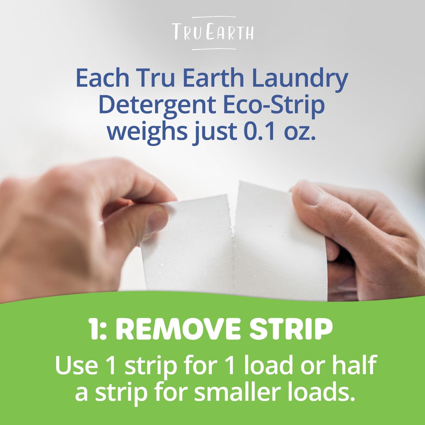 Tru Earth Compact Dry Laundry Detergent - Up to 128 Loads (64 Sheets) - Paraben-Free - Original Eco-Strip Liquidless Detergent, Travel - Fresh Linen | Packaging May Vary