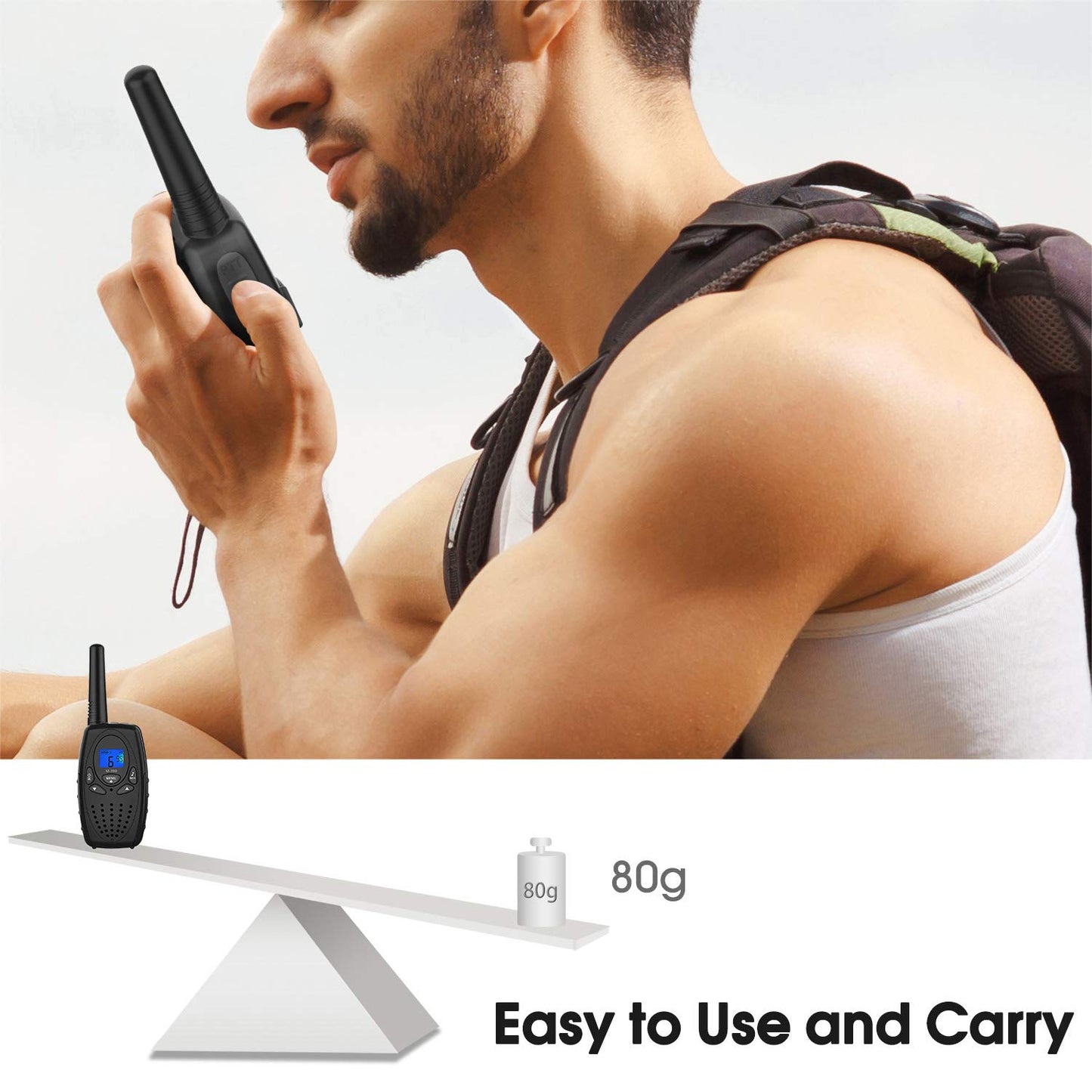 Two Way Radios for Adults, Topsung M880 FRS Walkie Talkie Long Range with VOX Belt Clip/Hands Free Walki Talki with Noise Cancelling for Women Kids Camping Hiking Cruise Ship (Orange 2 in 1)