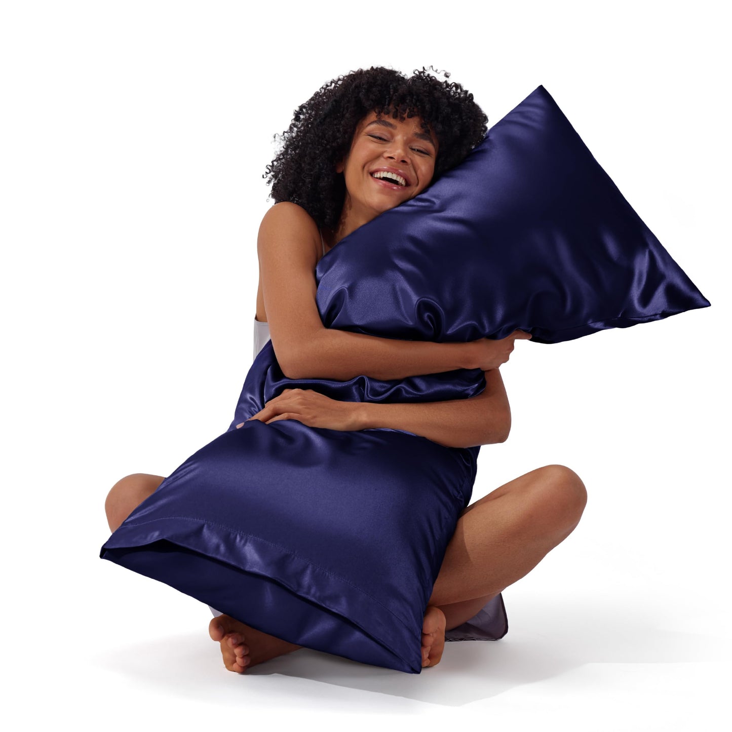 Bedsure Satin Pillowcase, Similar to Silk Pillow Cases Queen Size Set of 2, Cooling Pillow Case Covers with Envelope Closure, Room Decor Valentine Gifts for Women Men, Silver Grey, 20x30 Inches, 2pcs