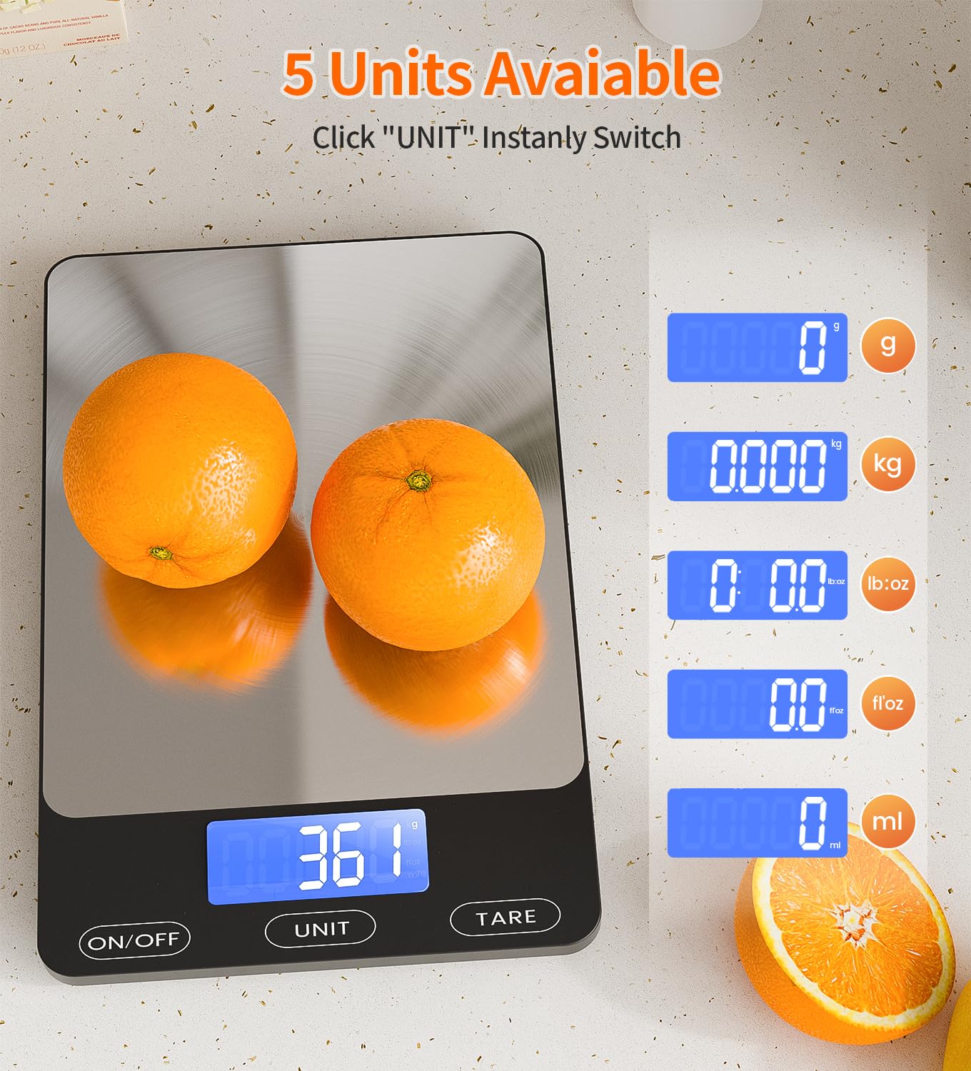 Food Scale -33lb Digital Kitchen Scale for Food (& More)