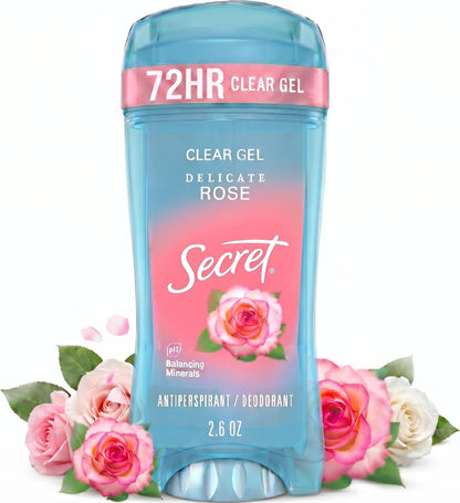 Secret Fresh Antiperspirant Deodorant for Women, 72hr Breathable Sweat & Odor Protection, Instant Freshness & Gentle, PH Balancing Minerals, Clear Gel, Relaxing Lavender Scent, 2.6 oz