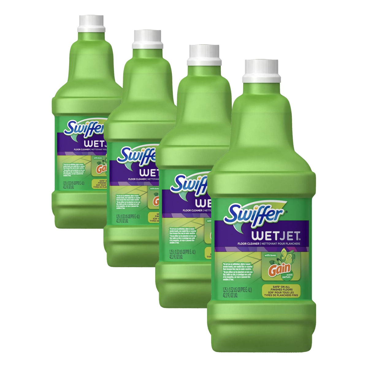 Swiffer WetJet Multi-Purpose Floor Cleaner Solution with Febreze Refill, Hardwood Floor Cleaner, Lavender Scent, 1.25 Liter -42.2 Fl Oz (Pack of 2)