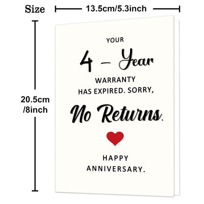 Funny 1st Anniversary Card, Anniversary Card Gifts for Men Women