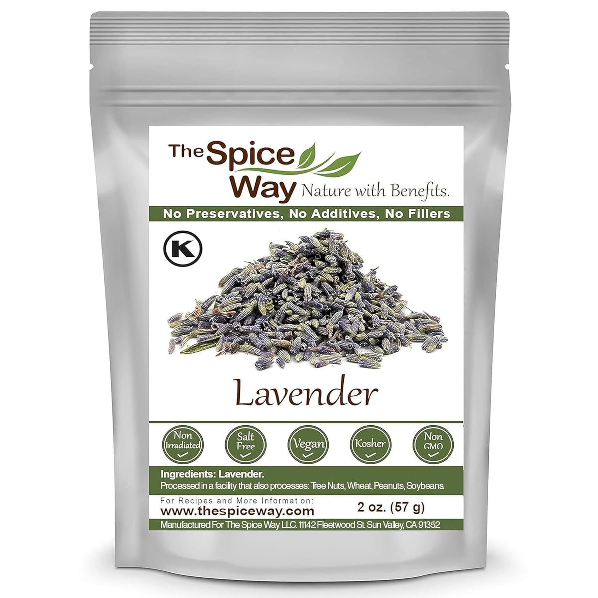 The Spice Way Lavender Flowers 2 oz Culinary Grade Buds for Tea and Cooking