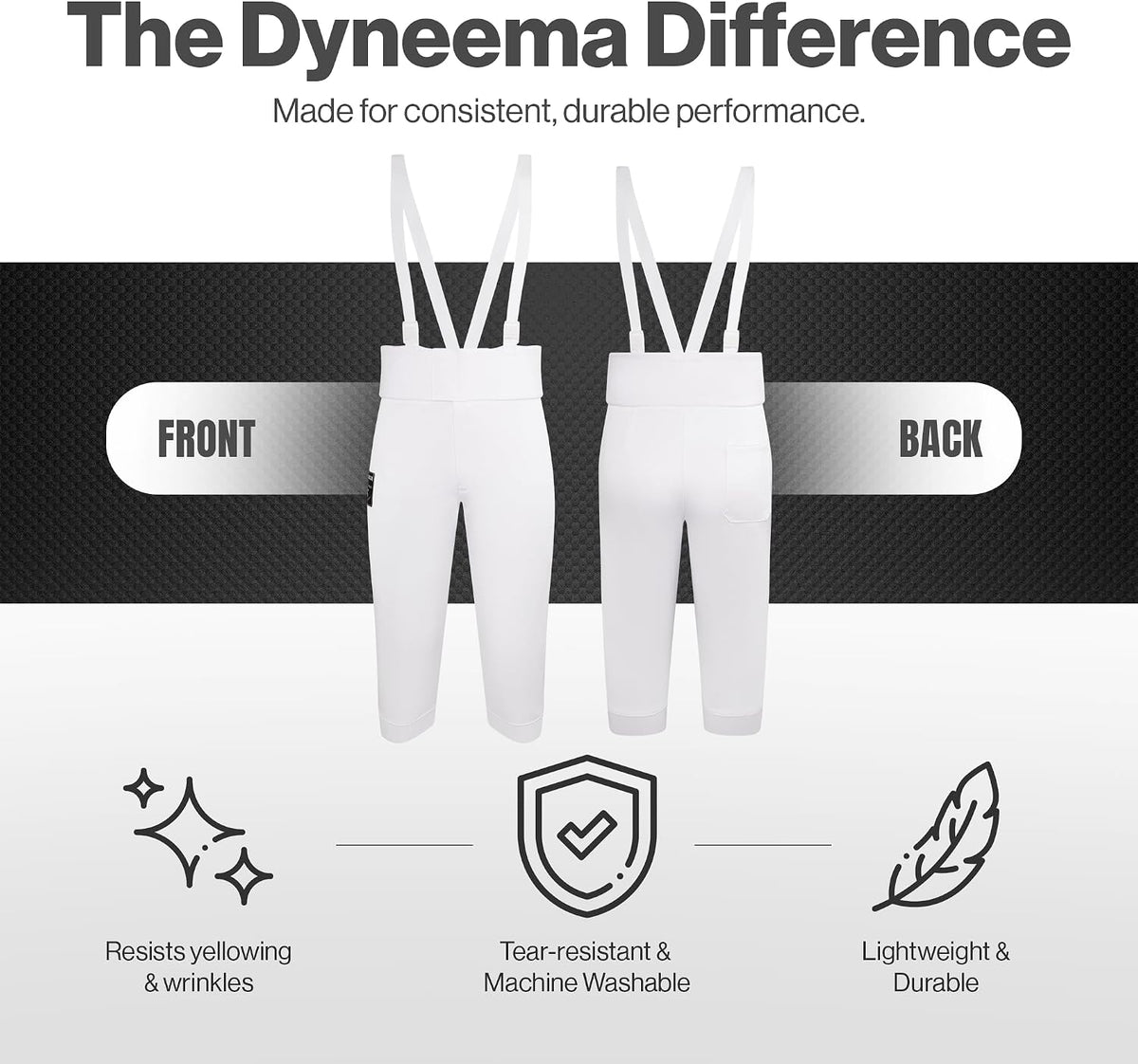 Kids Fencing Pants 350N, Novus Breathable Lightweight Stretch Knickers for Foil Epee & Saber Competition Ready